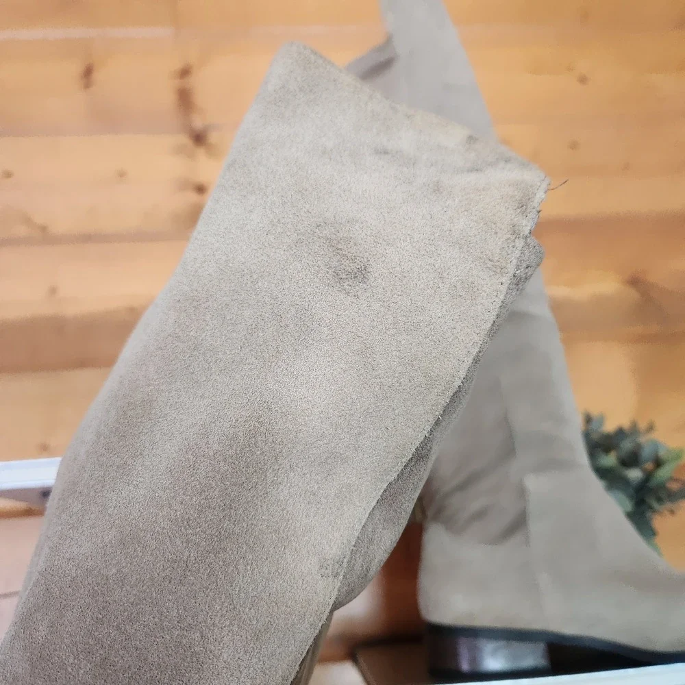 Lucky Brand Calypso Riding Boots Suede Leather Over the Knee Tall Sz 9.5 M